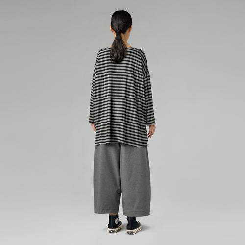 WIDE TROUSERS WITH ELASTIC BAND BLACK