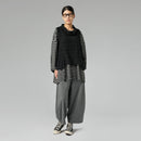 WIDE TROUSERS WITH ELASTIC BAND BLACK