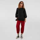 PANTALON À pliures aux chevilles ROUGE