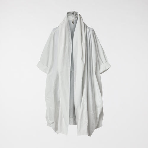 CARDIGAN IN TAFFETA EFFECT FABRIC WHITE