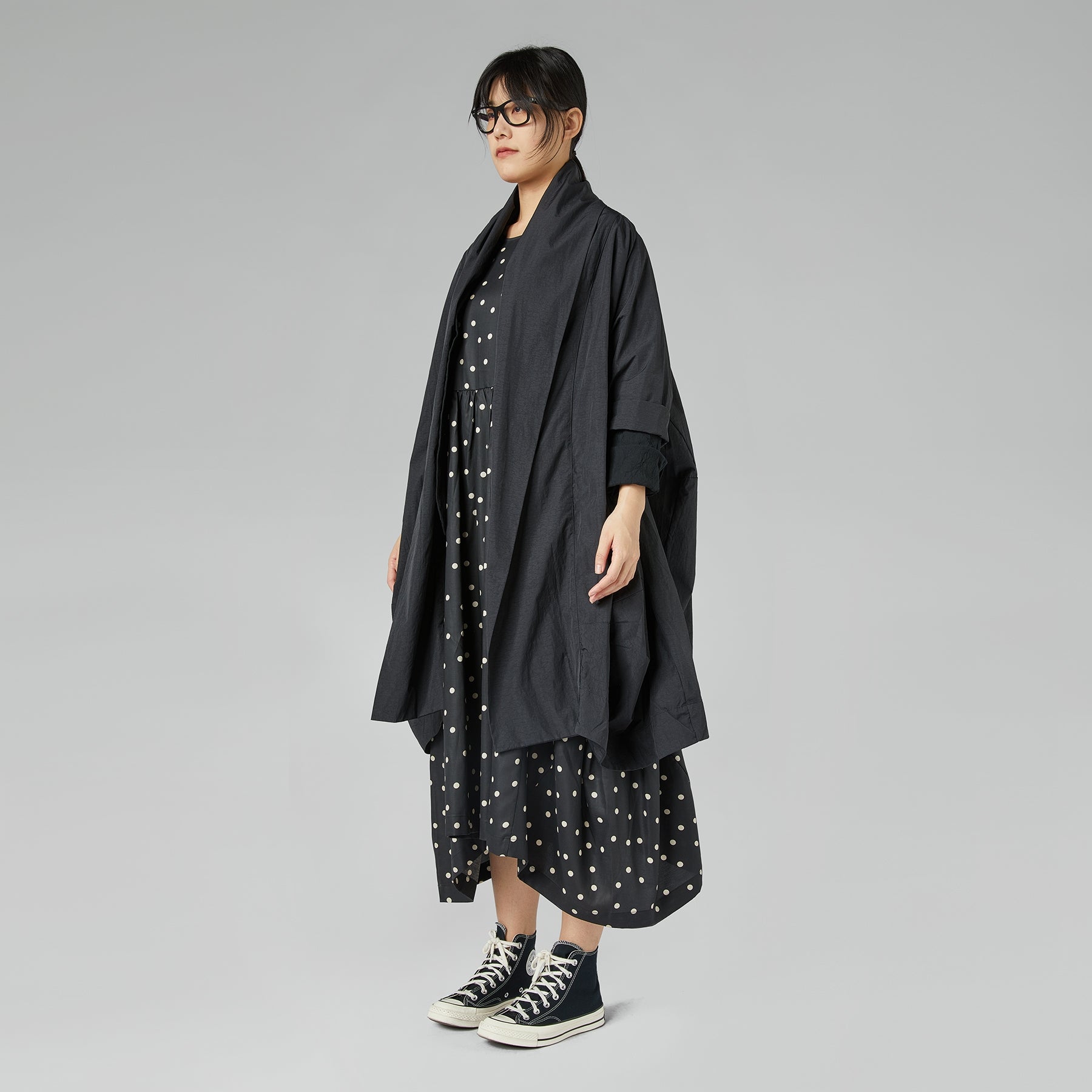 CARDIGAN IN TAFFETA EFFECT FABRIC WHITE