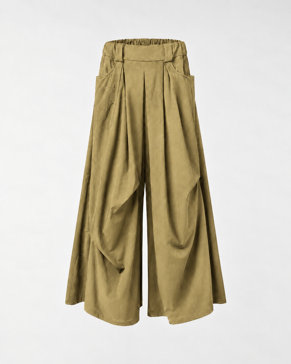 DRAPED COTTON TROUSERS