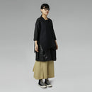 TROUSERS IN COTTON SEERSUCKER FABRIC BLACK