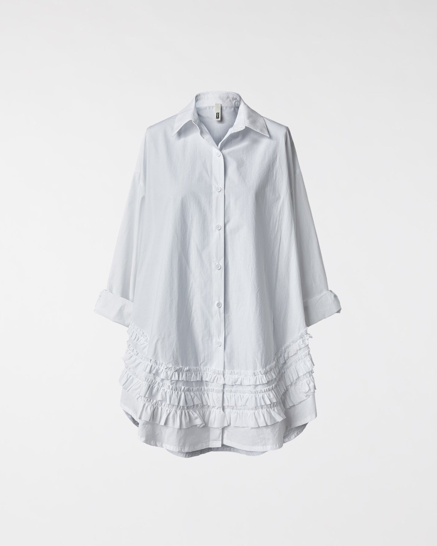 SHIRT WITH ROUCHE WHITE