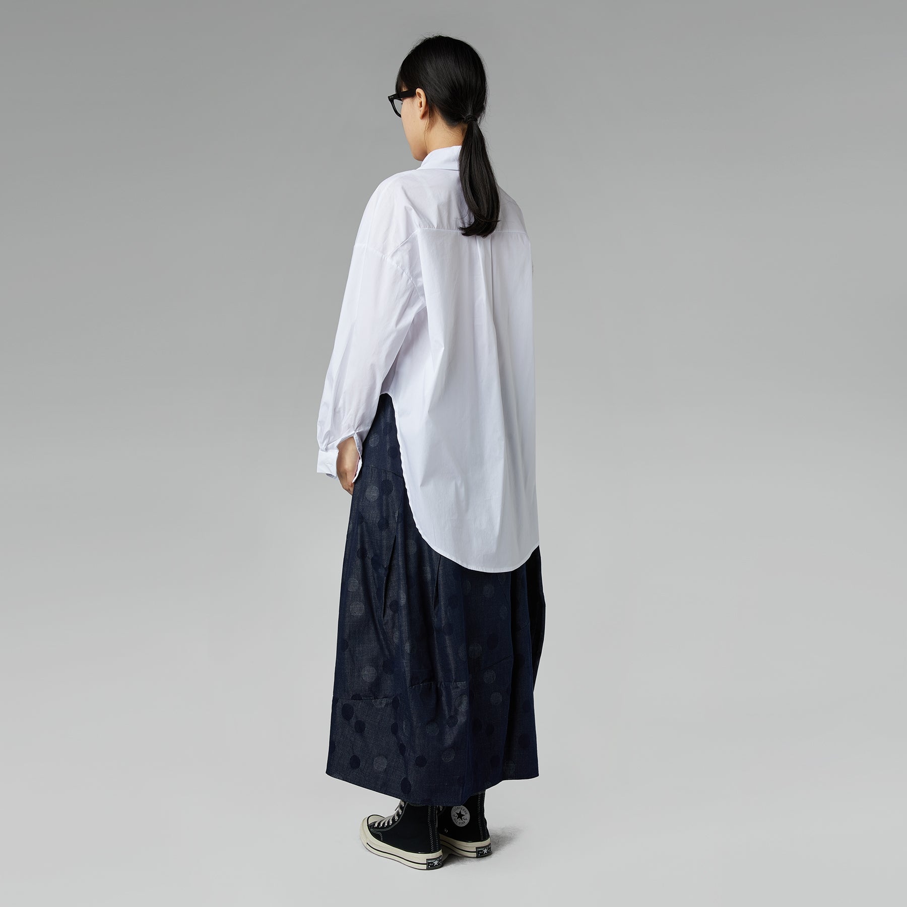 SHIRT WITH POINTED COLLAR