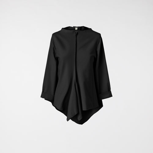ASYMMETRIC SWEATSHIRT BLACK