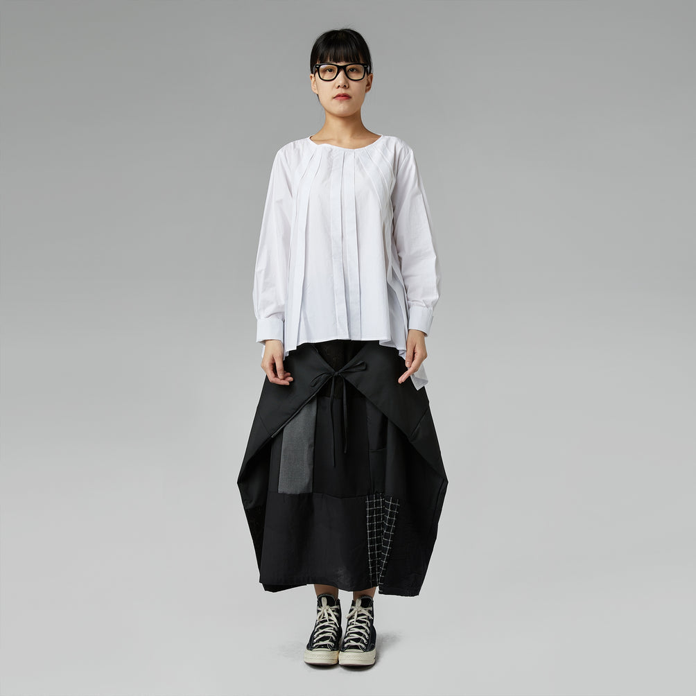 WALLET SKIRT IN PATCHWORK FABRIC