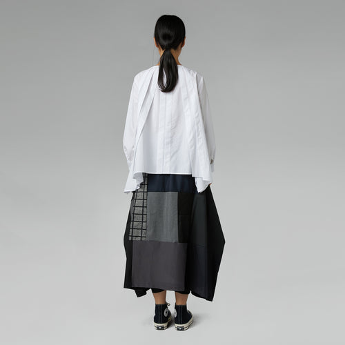 BLUSA CON PIEGHE BIANCA