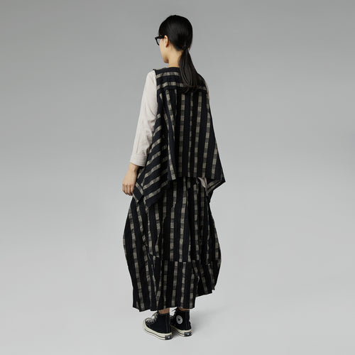 TOP IN CHECKED FABRIC