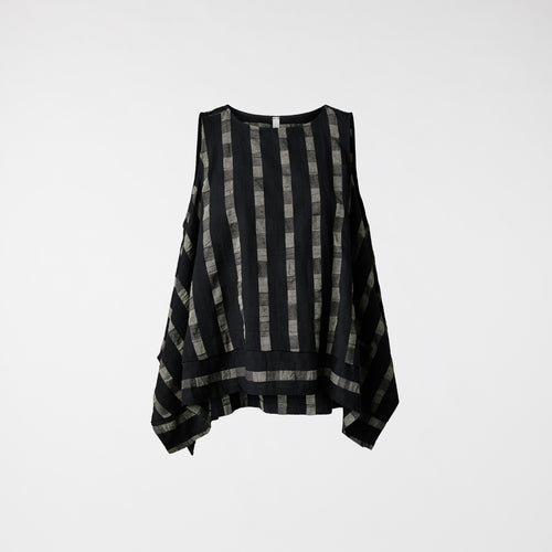 TOP IN CHECKED FABRIC