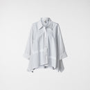 ASYMMETRIC SHIRT IN COTTON FABRIC WHITE