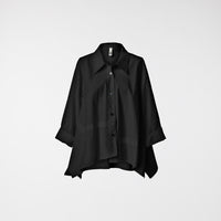 Chemise asymétrique en coton noir