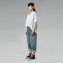 BLUZKA Z DEKOLTEM DRABINKOWYM BIAŁA