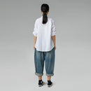 BLUZKA Z DEKOLTEM DRABINKOWYM BIAŁA