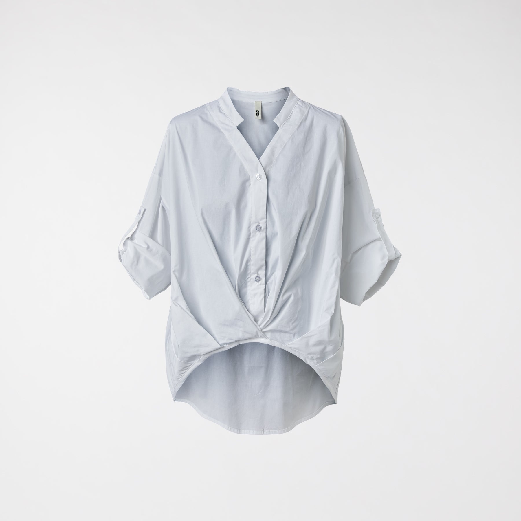 BLOUSE WITH LADDER NECKLINE WHITE