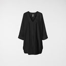 BLUSA LUNGA CON SCOLLO A V NERA