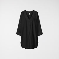 BLUSA LUNGA CON SCOLLO A V NERA