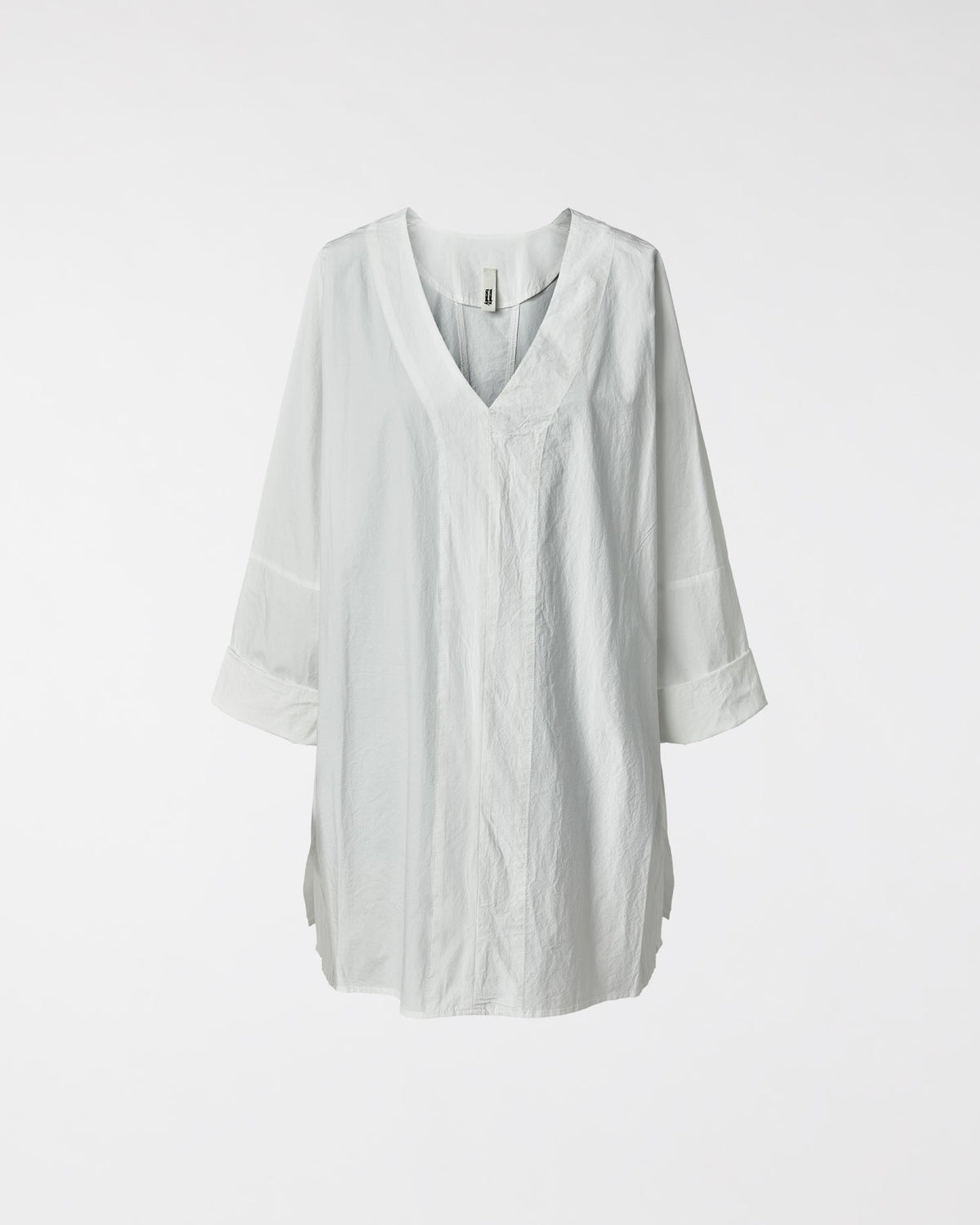 MAXIBLUSE MIT V-AUSSCHNITT WEISS