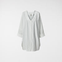 CHEMISIER MAXI BLANC À COL EN V