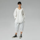 CHEMISIER MAXI BLANC À COL EN V