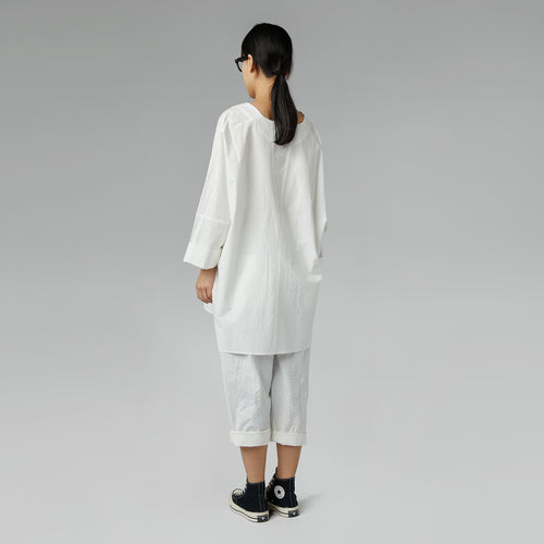 BLUSA LUNGA CON SCOLLO A V NERA