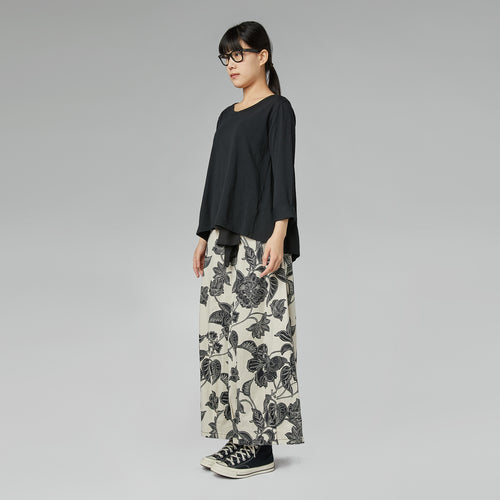 CASUAL T-SHIRT IN COTTON FABRIC CREAM