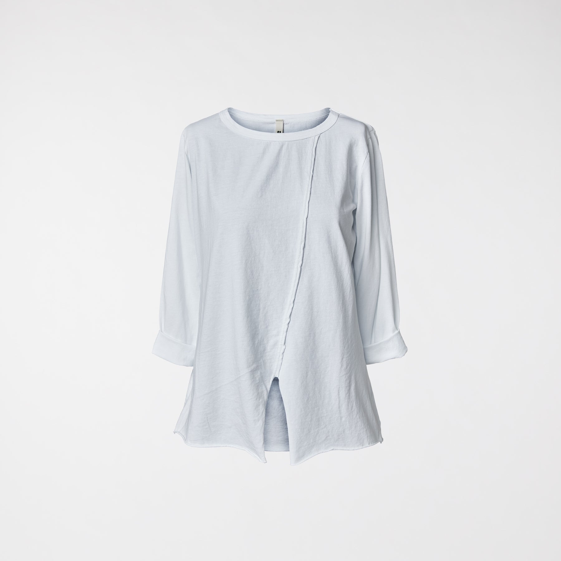 T-SHIRT CON SPACCO BIANCA