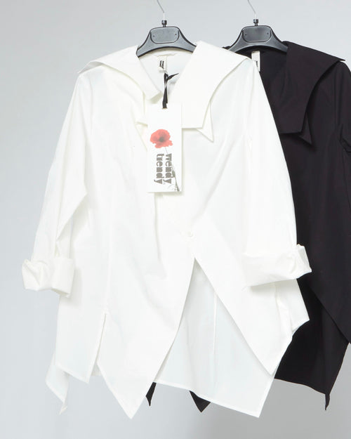 CHAQUETA/CAMISA CON CUELLO ORIGAMI