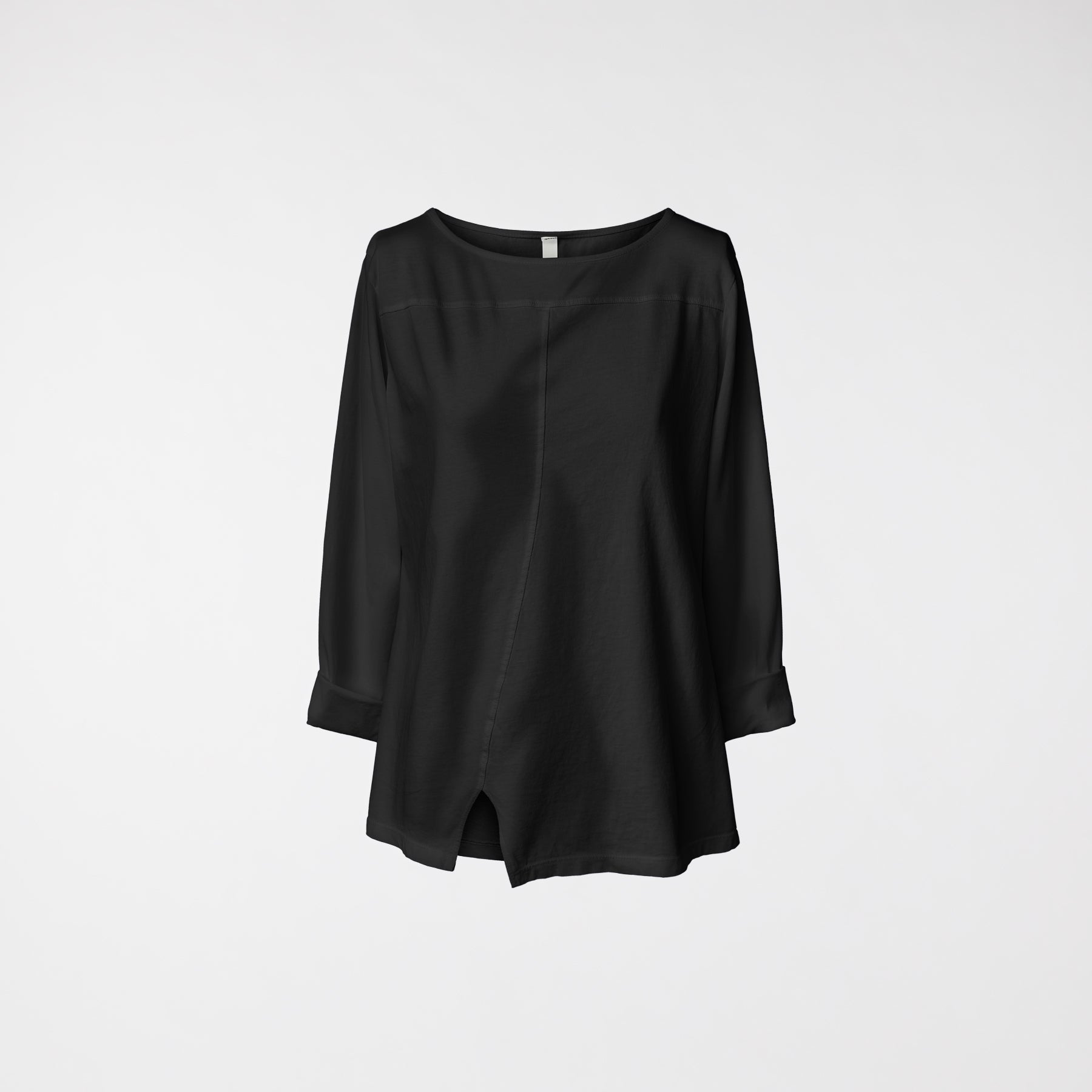 T-SHIRT IN COTONE CON SPACCO NERO