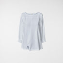 COTTON T-SHIRT WITH SPLIT WHITE