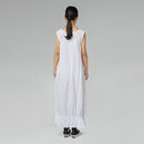 VESTIDO BLANCO CON CORDÓN EN LA PARTE INFERIOR