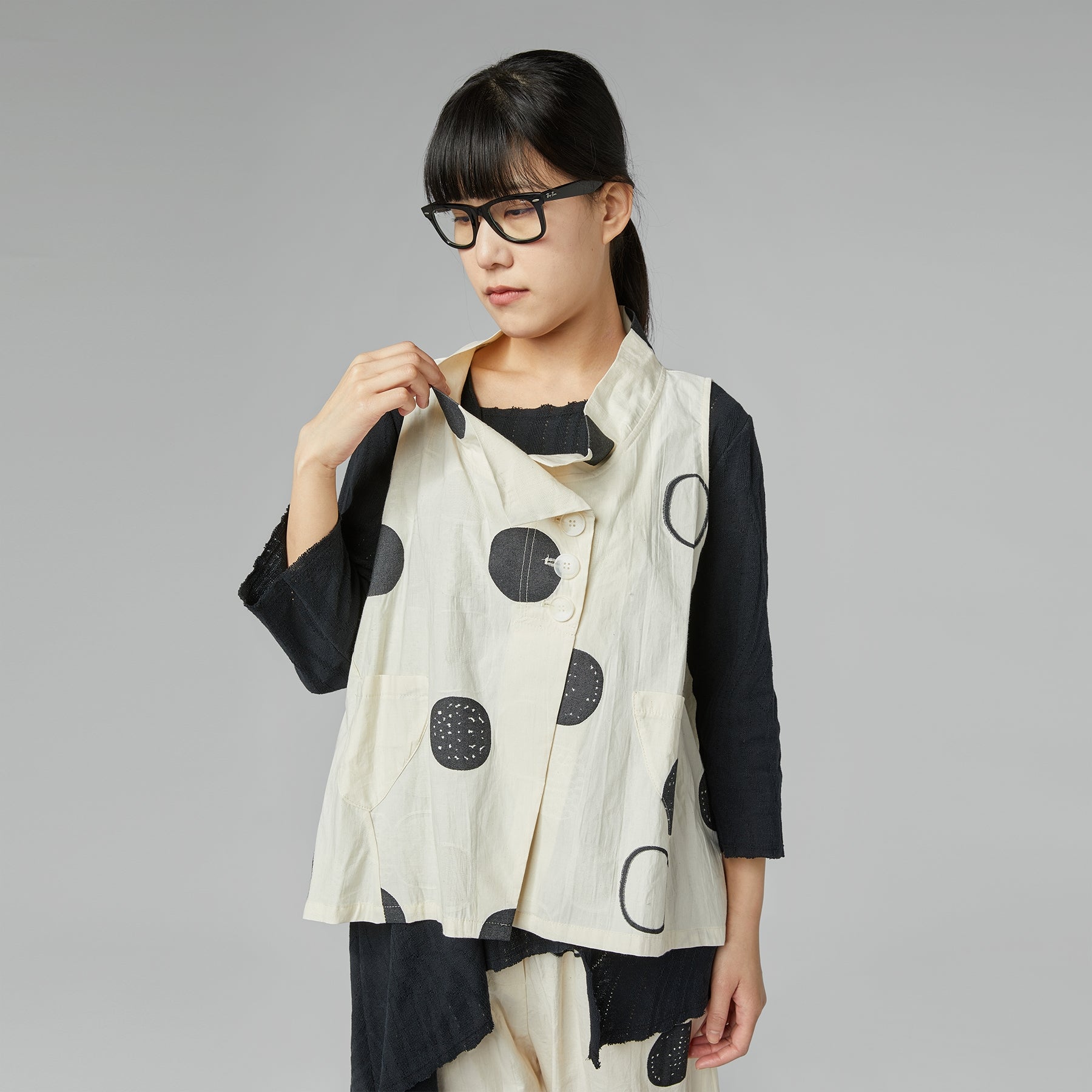 TOP A POIS CON COLLO A COPPA CREMA