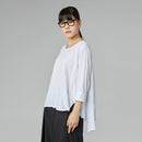 T-SHIRT IN COTONE CON SPACCHI LATERALI BIANCA