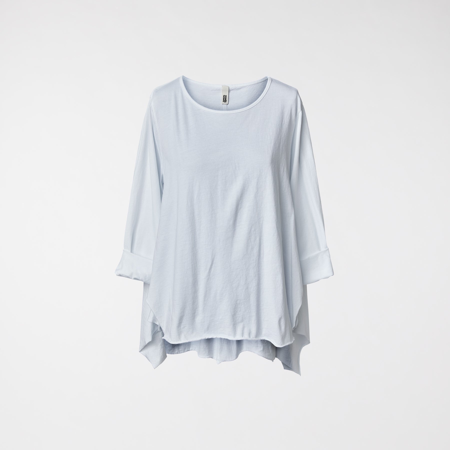 T-SHIRT IN COTONE CON SPACCHI LATERALI BIANCA