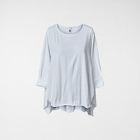 COTTON T-SHIRT WITH SIDE SLITS WHITE