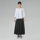 PANTALONES ANCHOS CON ALFORZAS EN EL DOBLADO