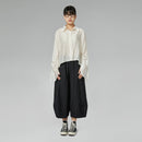 LIGHTWEIGHT SHIRT WITH RUFFLES ON THE BACK