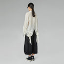 LIGHTWEIGHT SHIRT WITH RUFFLES ON THE BACK