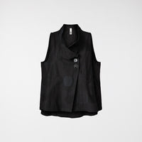 TOP DE LUNARES CON CUELLO DE COPA NEGRO