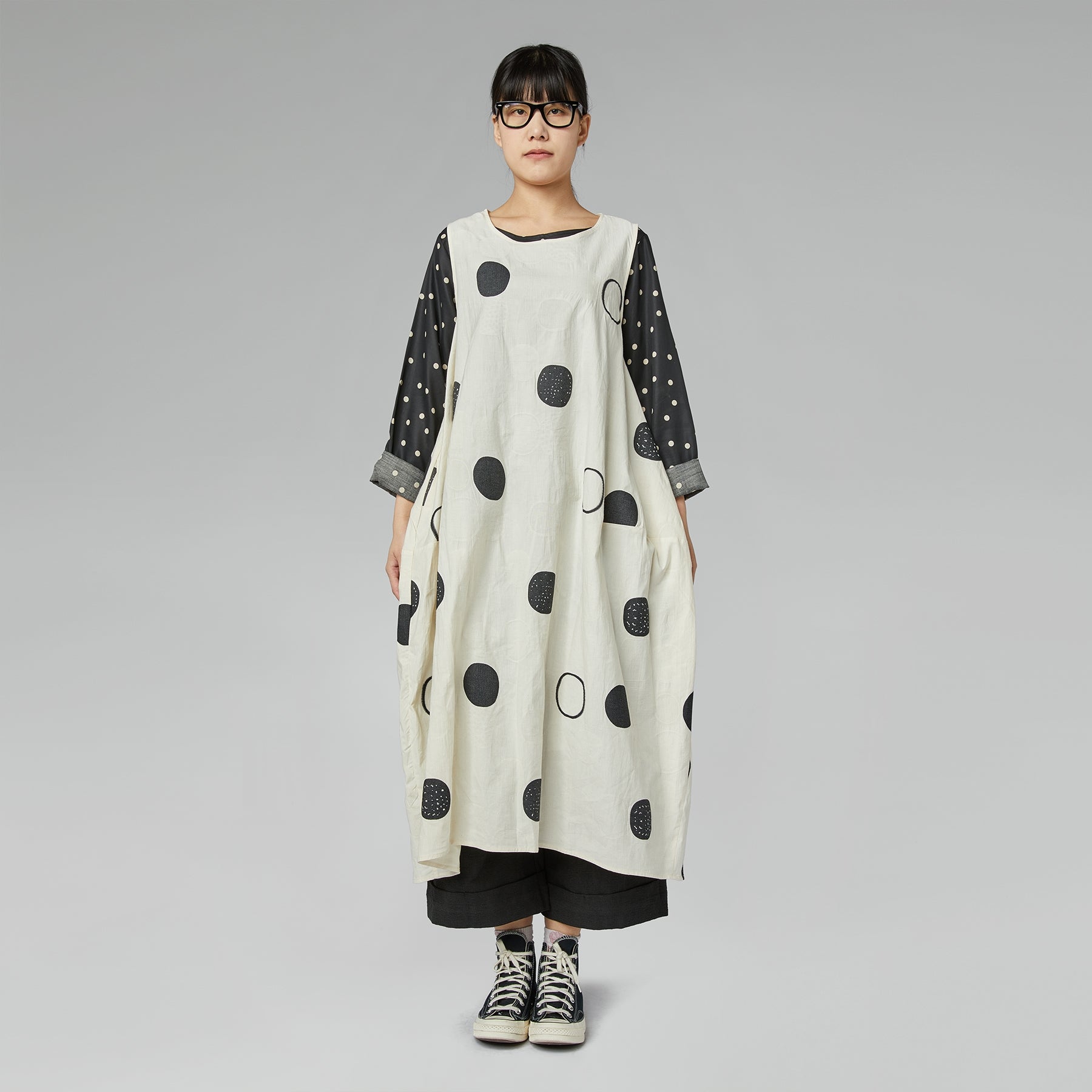 POLKA DOT EGG-SHAPED DRESS