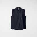 TOP CON PLIEGUES EN EL CUELLO AZUL