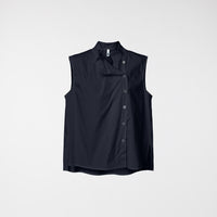 TOP CON PLIEGUES EN EL CUELLO AZUL