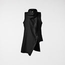 ASYMMETRICAL VEST IN MELANGE BLACK