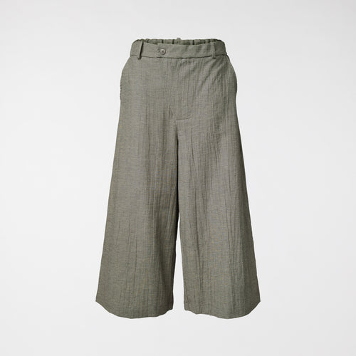 TROUSERS WITH OFF-CENTER BUCKLE MUD