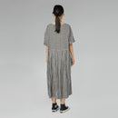 CHECKED DRESS WITH SMALL EMBROIDERY