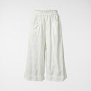 POLKA DOTS TROUSERS IN COTTON FABRIC WHITE
