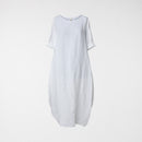 OVER FIT ROBE EN LIN BLANC