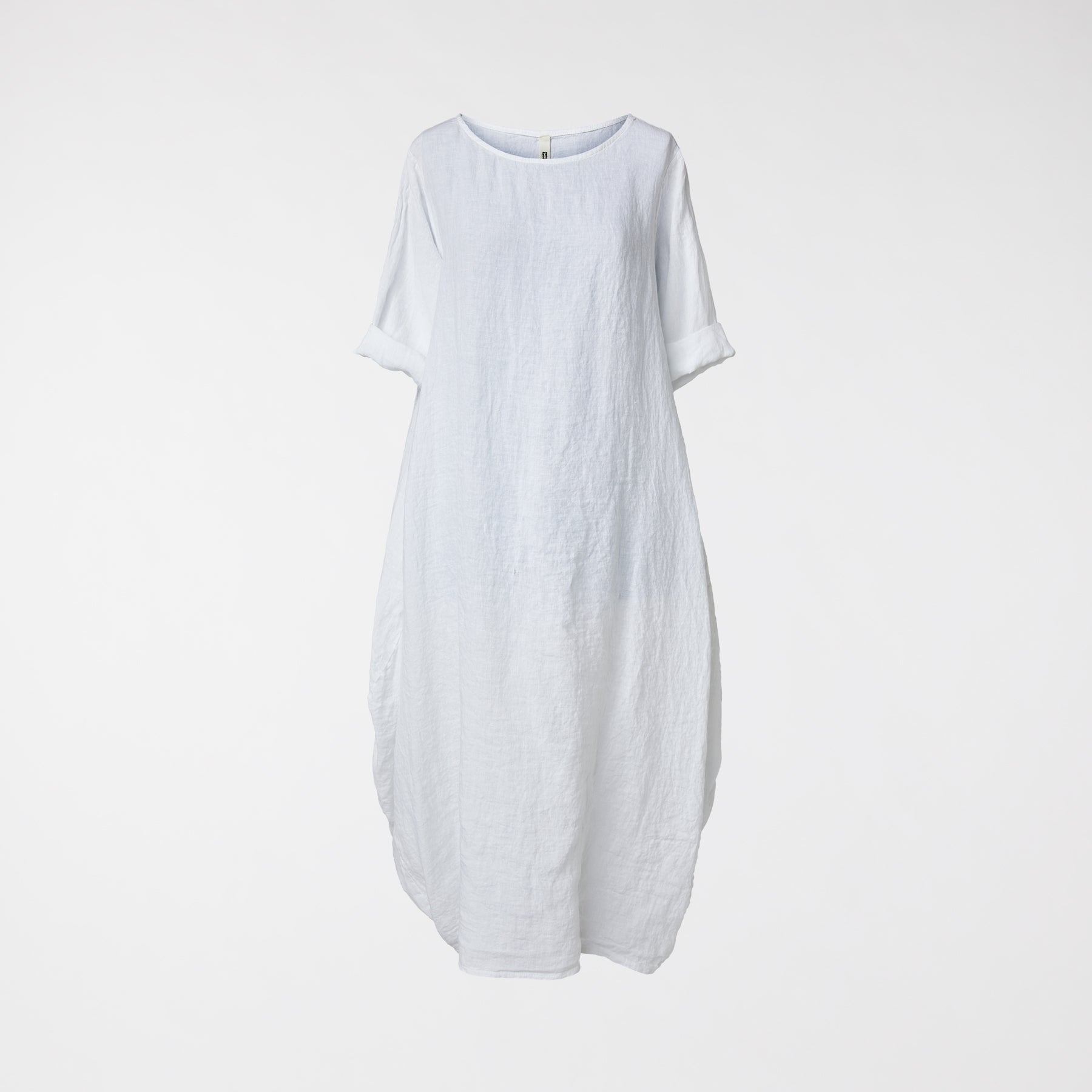 OVER FIT ROBE EN LIN BLANC