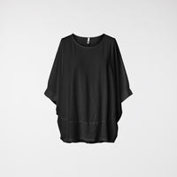 CAMISETA DE MANGA DE MURCIÉLAGO NEGRO
