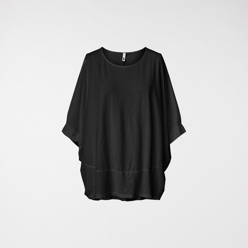 CAMISETA DE MANGA DE MURCIÉLAGO NEGRO